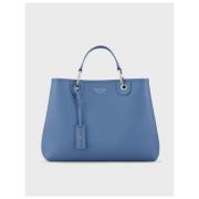 Grote Tote Tas van Zacht Kunstleer Emporio Armani , Blue , Dames