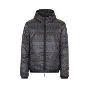 Omkeerbare All-Over Print Bomberjas Emporio Armani , Black , Heren