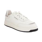 Leren Sneakers voor Heren Emporio Armani , White , Heren