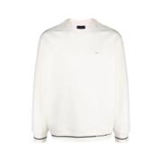 Sweatshirt met opdruk en logo Emporio Armani , White , Heren