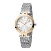 Gouden Dames Modehorloge Esprit , Yellow , Dames