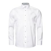 Witte lange mouw overhemden Eton , White , Heren