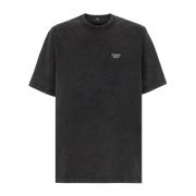 Zwart Crew-Neck T-Shirt Fendi , Black , Heren