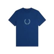 Katoenen Jersey Kroonshirt Fred Perry , Blue , Heren