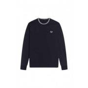 Navy Twin Tipped Longsleeve T-shirt Fred Perry , Blue , Heren