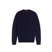 Ronde hals gebreide kleding Fred Perry , Blue , Heren