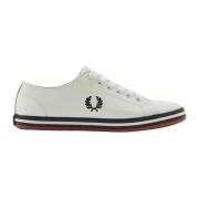 Klassieke leren sneakers met laurierborduursel Fred Perry , White , He...