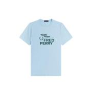 Bedrukt T-shirt Glacier Fred Perry , Blue , Heren
