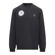 Sweatshirts Fred Perry , Black , Heren