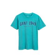 Comfortabele en stijlvolle heren T-shirt collectie Gant , Blue , Heren