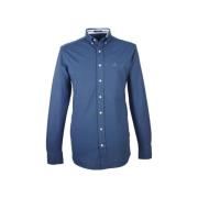 Gebreid Piqué Overhemd - M Gant , Blue , Heren