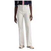 Hoge taille Flare Jeans in Ecru Gant , White , Dames