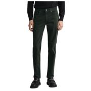 Slim Velvet Hayes Broek Gant , Green , Heren