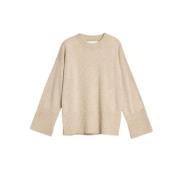 Oversized Wol en Kasjmier Trui Gant , Beige , Dames