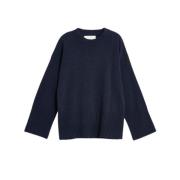 Oversized Wol en Kasjmier Trui Gant , Blue , Dames