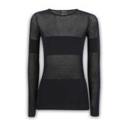 Round-neck Knitwear Giorgio Armani , Black , Dames