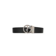 Riem with logo Giorgio Armani , Black , Heren