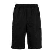 Zwarte Katoenen Shorts met Logo-Tape Givenchy , Black , Heren