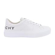 Witte Leren Sneakers - Aw23 Givenchy , White , Dames