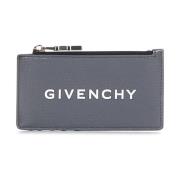 Grijze leren portemonnee met kenmerkend ontwerp Givenchy , Gray , Here...