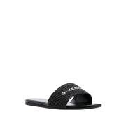 Luxe Zwarte Sliders Givenchy , Black , Dames