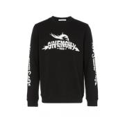 Zwart Logo Sweatshirt Ronde Hals Lange Mouw Givenchy , Black , Heren