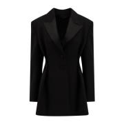 Wollen Blazer met Bedekte Knopen Givenchy , Black , Dames