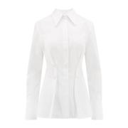Witte Katoenen Overhemd met Puntige Kraag Givenchy , White , Dames