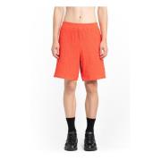 Heldere Oranje Jacquard Bermuda Shorts Givenchy , Orange , Heren