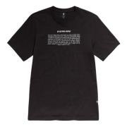 Grafische Print Slim Fit T-Shirt G-star , Black , Heren