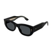 Rechthoekige zonnebril Gucci , Black , Unisex