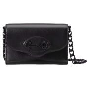 Horsebit 1955 mini tas-zwart Gucci , Black , Dames