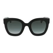Round Frame Acetate Sungles With Star Gucci , Black , Dames