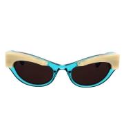 Stijlvolle zonnebril met gedurfd ontwerp Gucci , Blue , Dames