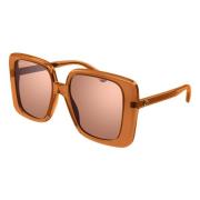 Trendy zonnebrillencollectie Gucci , Orange , Dames