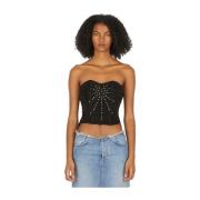 Kant Bustier Top Guess , Black , Dames