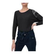 Sweater met Logo en Strass op Schouder - Guess Jeans Guess , Black , D...