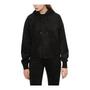 Hoodie met suède-effect - Zwart Guess , Black , Dames