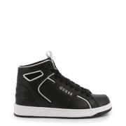 Zwarte leren sneakers met metalen details Guess , Black , Dames