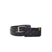 Leren Riem en Portemonneeset Guess , Black , Heren