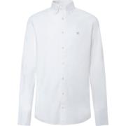 Oxford Overhemd in Garment Dyed Stijl Hackett , White , Heren