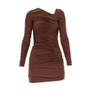 Gedrapeerde jurk Helmut Lang , Brown , Dames