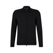 Praktische Cardigan met Rits - Regular Fit Hugo Boss , Black , Heren