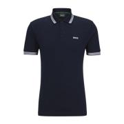 Heren Polo met Details en Contrast Logo Model 50469055 Paddy Donkerbla...