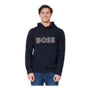 Blauwe Hoodie voor Heren Hugo Boss , Blue , Heren