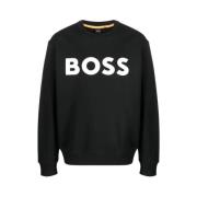 Basic Sweatshirt Hugo Boss , Black , Heren