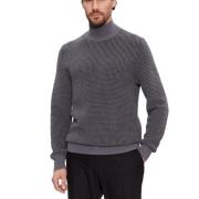 Grijze Trui met Mock Neck Hugo Boss , Gray , Heren