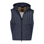 Donkerblauwe Bodywarmer, Effen Uitvoering Hugo Boss , Blue , Heren