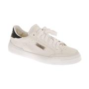 Dames Sneaker van leer met contrasthiel John Richmond , White , Dames