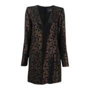 Korte jurk met lange mouwen John Richmond , Black , Dames